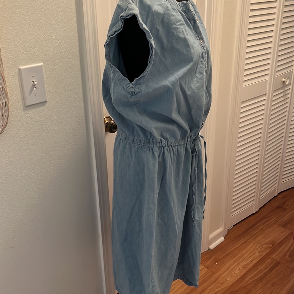 Basic Editions denim drawstring dress - Picture 2 of 5